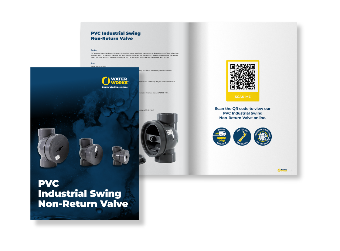 PVC Industrial swing non-return valve brochure